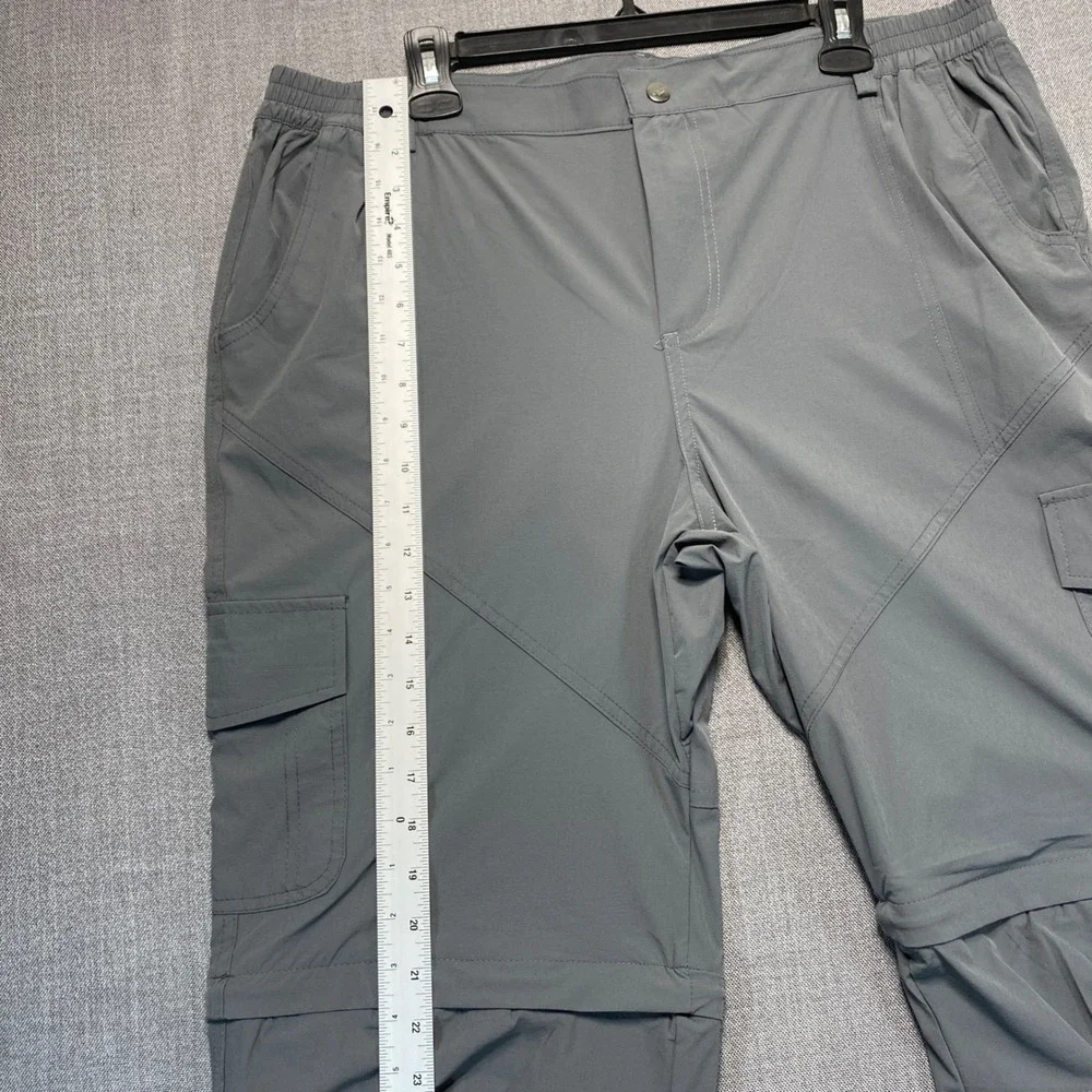 The North Face Mens XXXL Grey Convertible Hiking Cargo Pants Zip Off Trousers